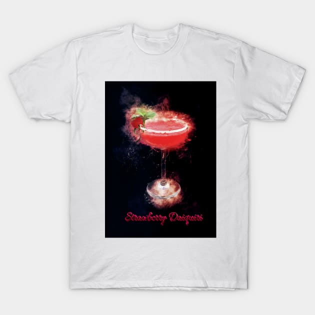 Strawberry Daiquiri Drink Happy Hour Party T-Shirt by Boehm Graphics